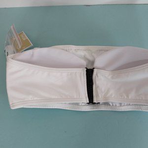 Michael Kors Bikini Top White with Black Zipper